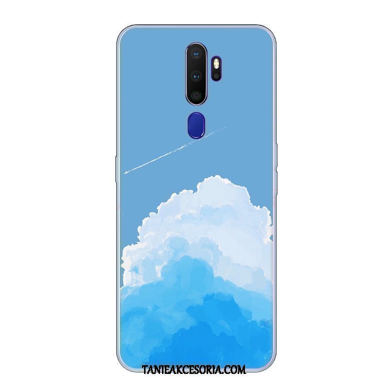 Etui Oppo A9 2020 Mały Niebieski Miękki, Futerał Oppo A9 2020 Ochraniacz Tendencja Telefon Komórkowy