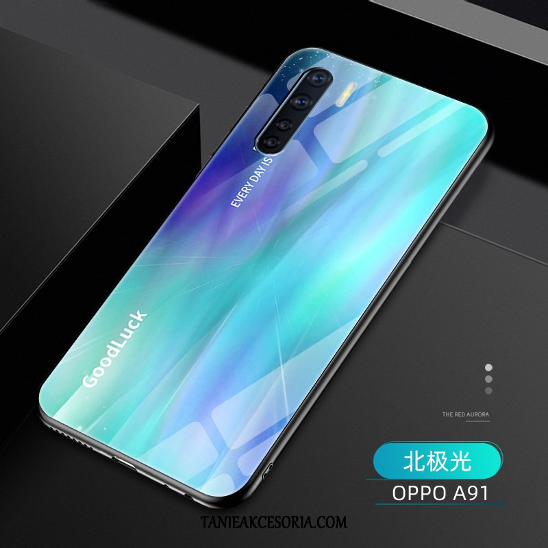 Etui Oppo A91 Gradient Modna Marka Kreatywne, Pokrowce Oppo A91 Anti-fall Telefon Komórkowy Niebieski