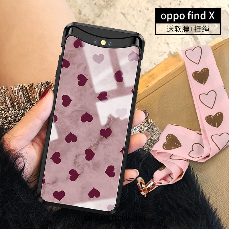 Etui Oppo Find X Telefon Komórkowy Wiszące Ozdoby All Inclusive, Pokrowce Oppo Find X Filmy Serce Moda