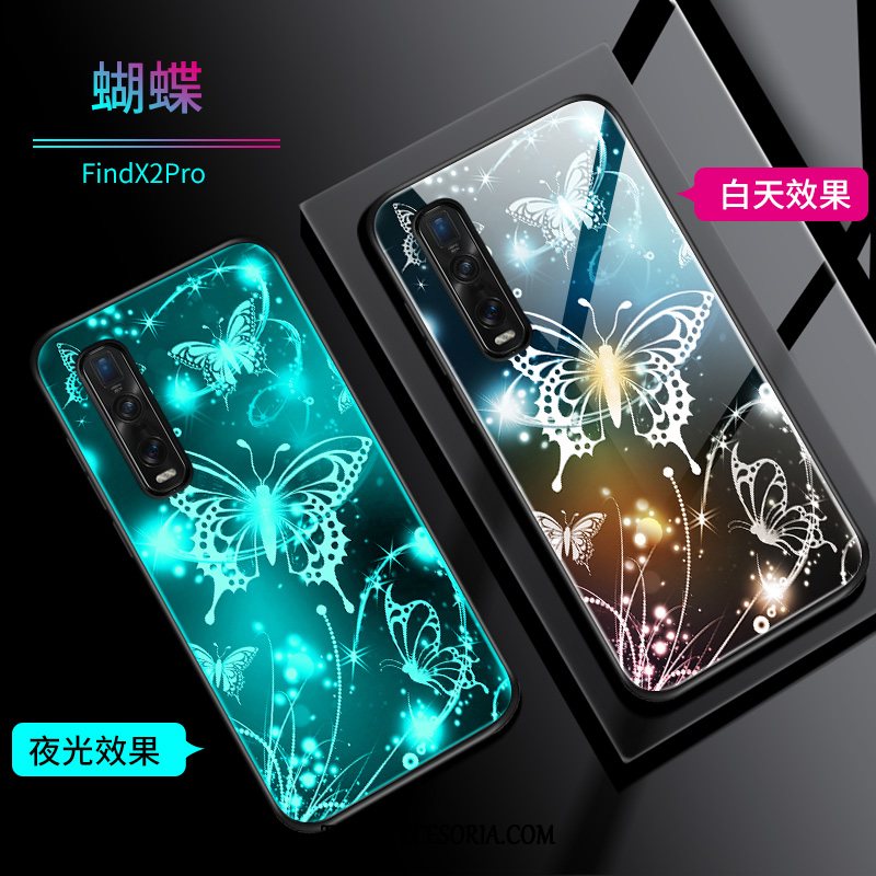 Etui Oppo Find X2 Pro Osobowość Nubuku Szkło, Pokrowce Oppo Find X2 Pro All Inclusive Miękki Anti-fall