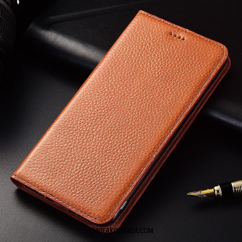 Etui Oppo R15 Litchi Anti-fall Skórzany Futerał, Pokrowce Oppo R15 All Inclusive Prawdziwa Skóra Telefon Komórkowy Braun