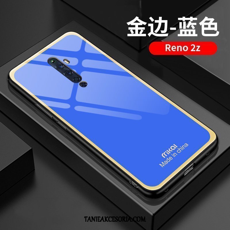 Etui Oppo Reno 2 Z Anti-fall Tendencja Telefon Komórkowy, Pokrowce Oppo Reno 2 Z Niebieski Wiszące Ozdoby Złoto