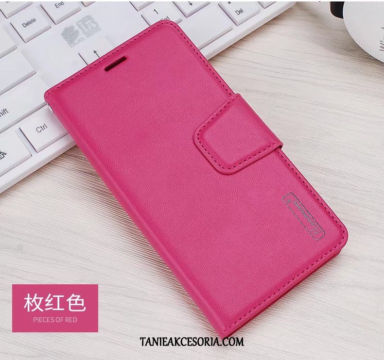 Etui Redmi Note 9 Skórzany Futerał Silikonowe Telefon Komórkowy, Pokrowce Redmi Note 9 All Inclusive Klapa Czerwony Beige