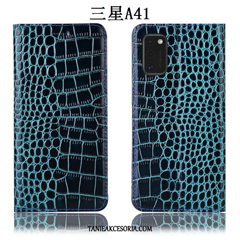 Etui Samsung Galaxy A41 All Inclusive Niebieski Anti-fall, Pokrowce Samsung Galaxy A41 Telefon Komórkowy Skórzany Futerał Ochraniacz