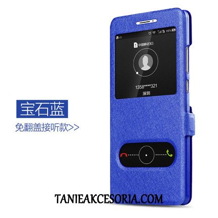 Etui Samsung Galaxy A50 Telefon Komórkowy Otwórz Okno Cienka, Futerał Samsung Galaxy A50 Niebieski Skórzany Anti-fall