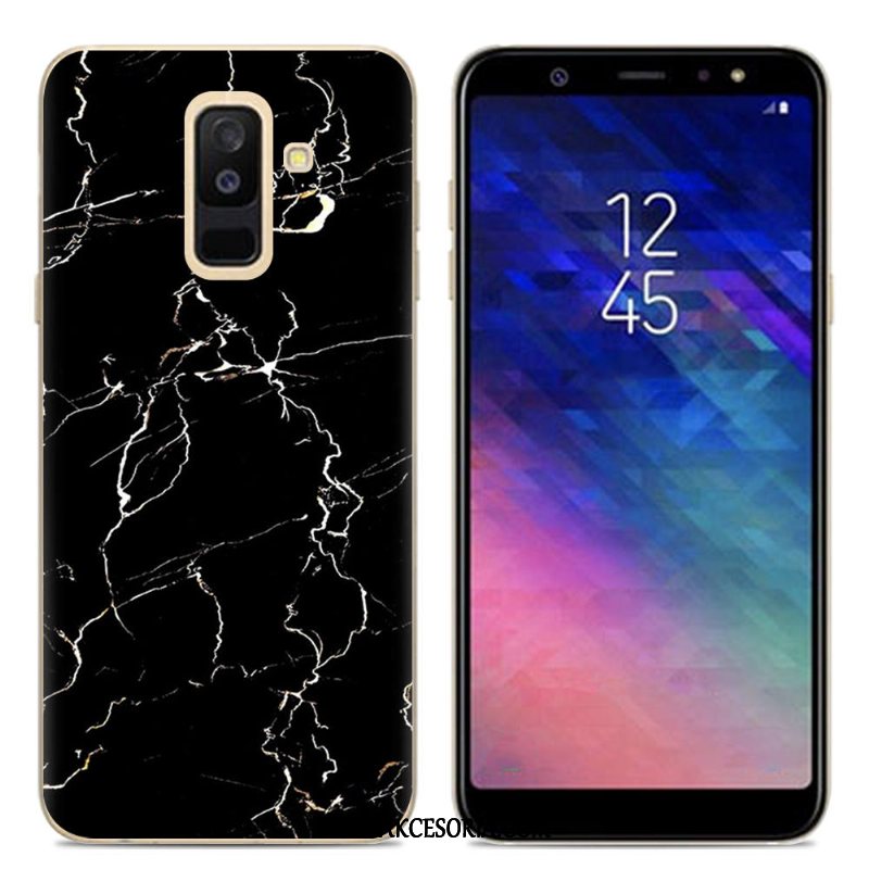 Etui Samsung Galaxy A6+ Kreskówka Gwiazda Kreatywne, Pokrowce Samsung Galaxy A6+ Miękki Silikonowe Czarny