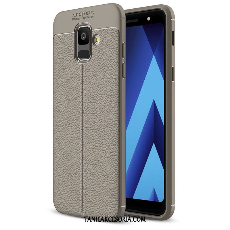 Etui Samsung Galaxy A6 Ochraniacz Miękki Litchi, Pokrowce Samsung Galaxy A6 Wzór Gwiazda Nowy