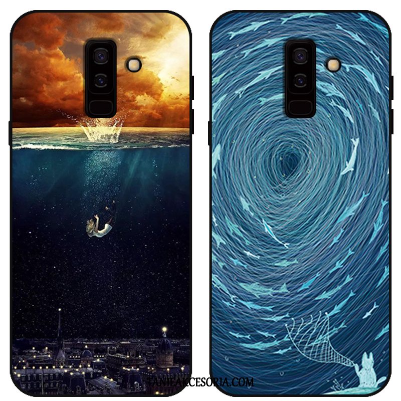 Etui Samsung Galaxy A6+ Silikonowe Telefon Komórkowy All Inclusive, Obudowa Samsung Galaxy A6+ Gwiazda Nubuku Ochraniacz