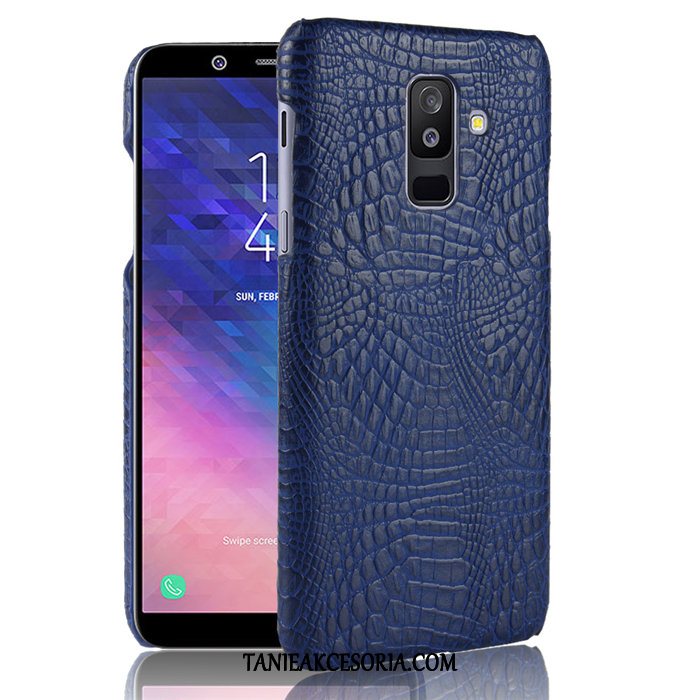 Etui Samsung Galaxy A6+ Skóra Telefon Komórkowy Vintage, Obudowa Samsung Galaxy A6+ Anti-fall Trudno Wzór Krokodyla