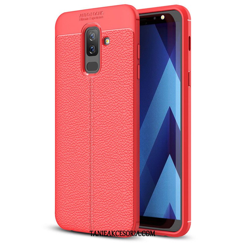 Etui Samsung Galaxy A6+ Telefon Komórkowy Czerwony Ochraniacz, Obudowa Samsung Galaxy A6+ All Inclusive Silikonowe Tendencja