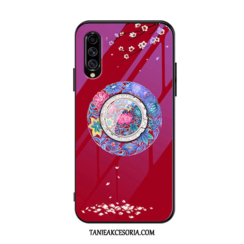 Etui Samsung Galaxy A70s Telefon Komórkowy All Inclusive Ring, Futerał Samsung Galaxy A70s Gwiazda Anti-fall Czerwony