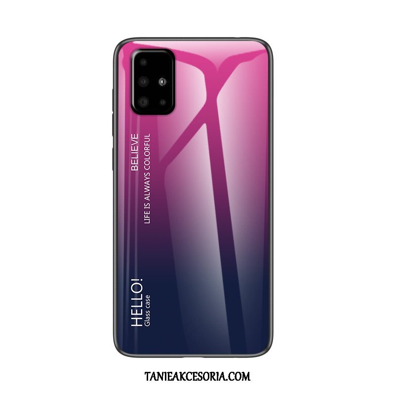 Etui Samsung Galaxy A71 Miękki Czerwony Netto Trudno, Obudowa Samsung Galaxy A71 Modna Marka Szkło Hartowane Telefon Komórkowy