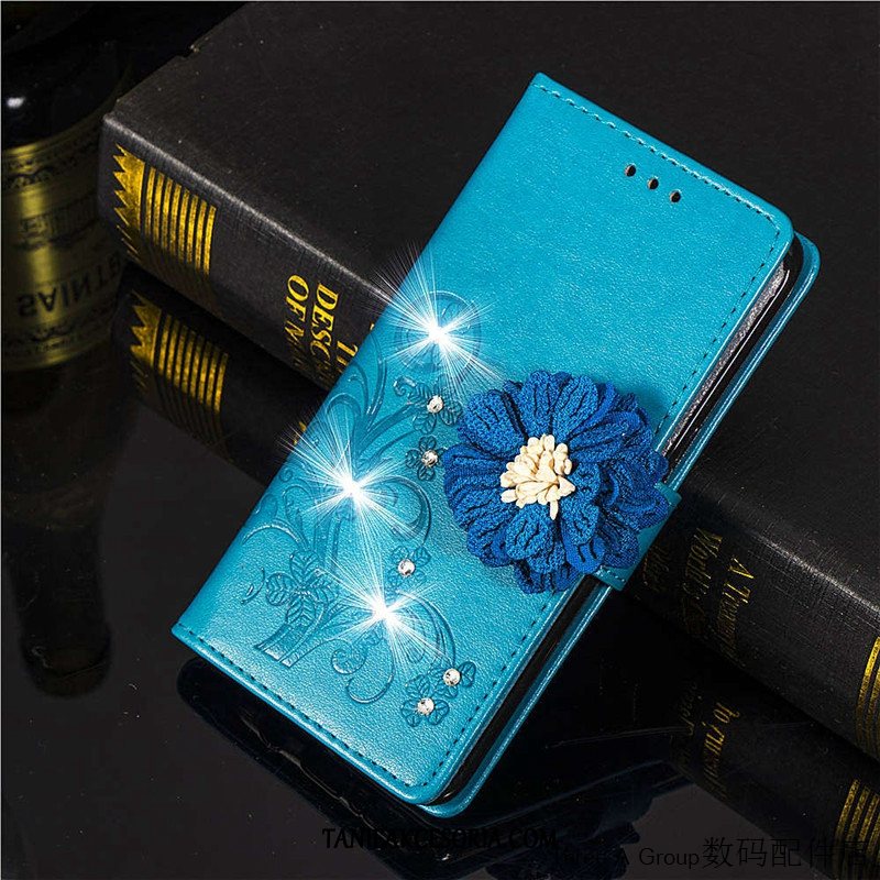 Etui Samsung Galaxy A8 Gwiazda Wspornik Skórzany, Futerał Samsung Galaxy A8 Niebieski Ochraniacz Karta