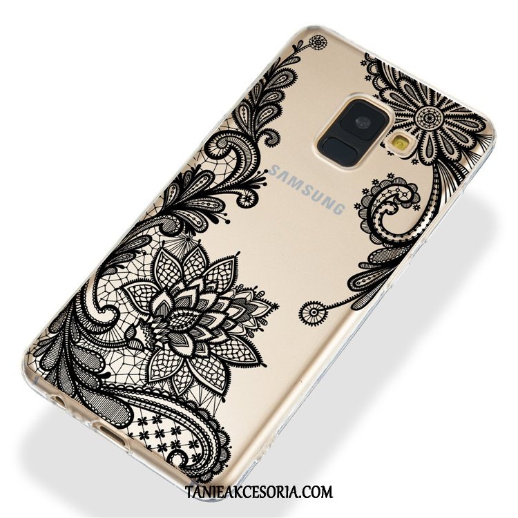 Etui Samsung Galaxy A8 Kolor Anti-fall Czarny, Obudowa Samsung Galaxy A8 Telefon Komórkowy Miękki Kwiaty