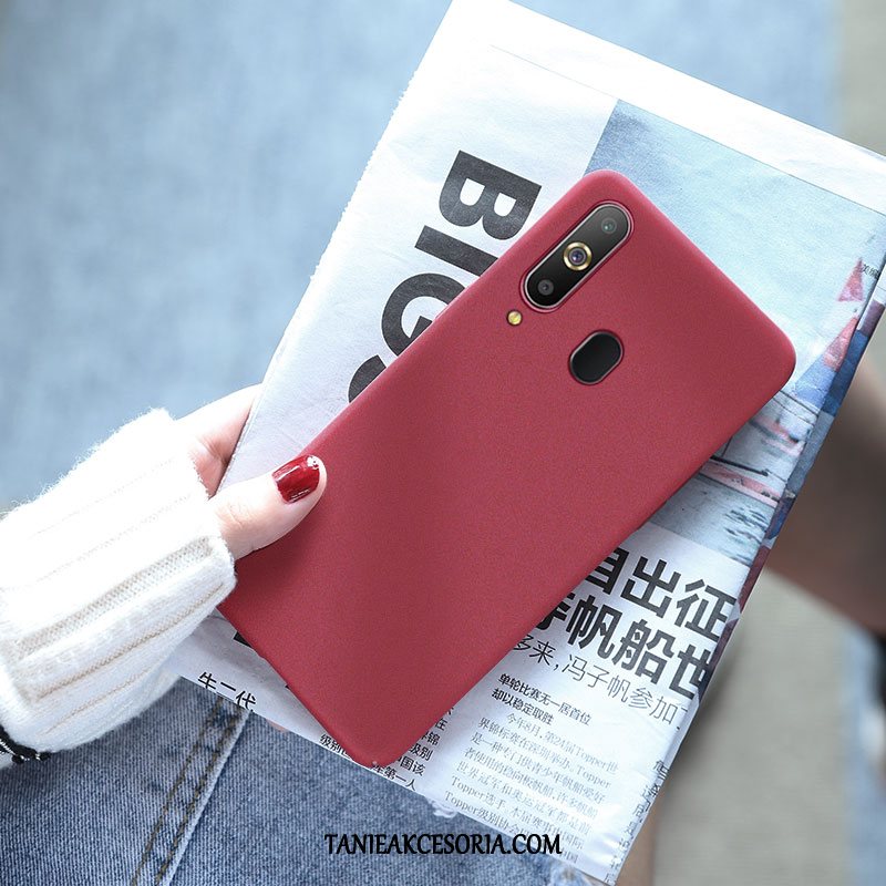 Etui Samsung Galaxy A8s Ochraniacz Modna Marka Nubuku, Obudowa Samsung Galaxy A8s Osobowość Trudno Czerwony