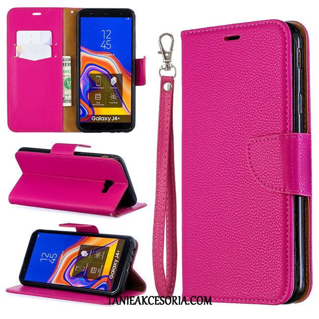 Etui Samsung Galaxy J4+ Telefon Komórkowy Gwiazda Czerwony, Pokrowce Samsung Galaxy J4+ All Inclusive Anti-fall Ochraniacz