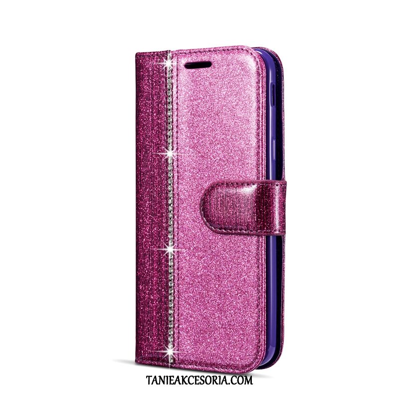 Etui Samsung Galaxy J6+ Kreatywne Gwiazda Skórzany, Futerał Samsung Galaxy J6+ Purpurowy All Inclusive Moda