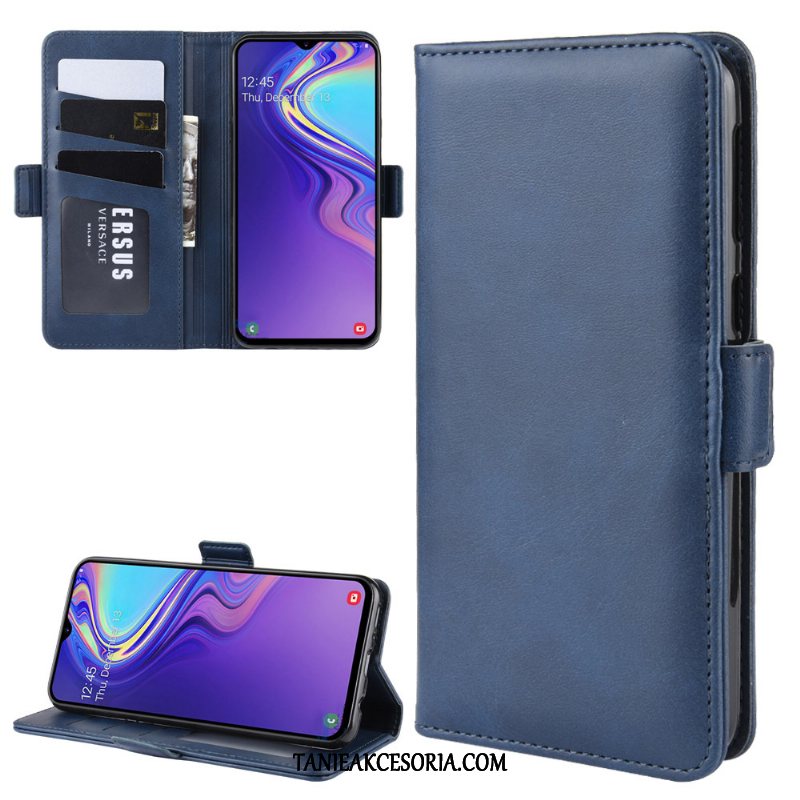 Etui Samsung Galaxy M20 Vintage Wzór Ochraniacz, Futerał Samsung Galaxy M20 Mały Bydło Niebieski