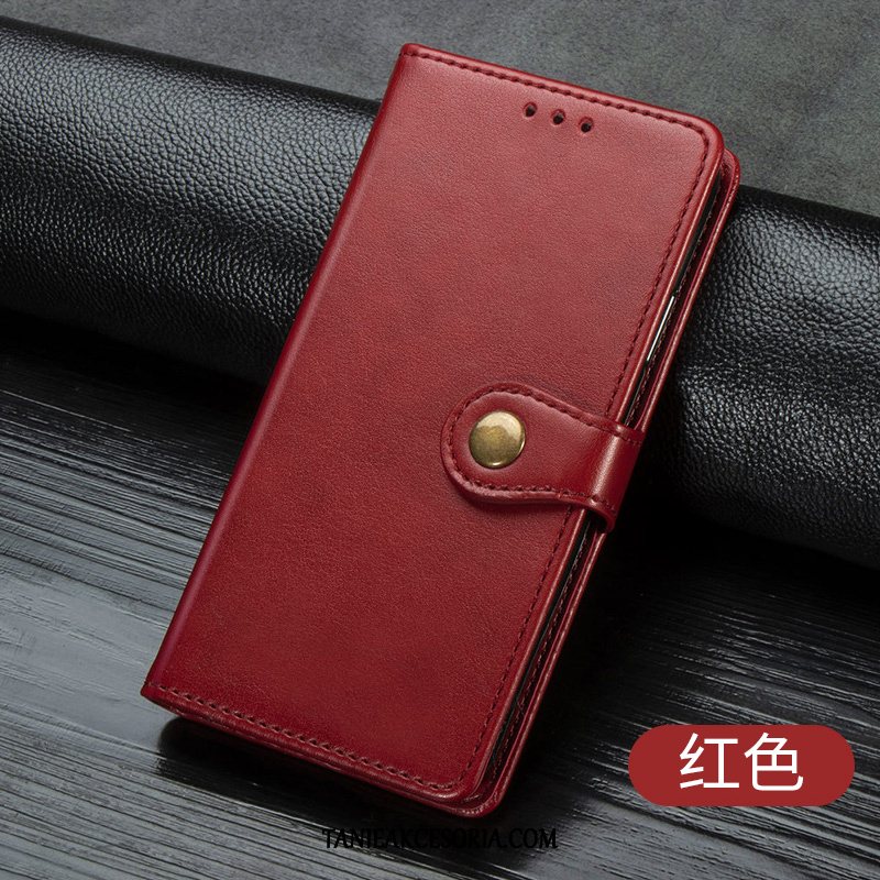 Etui Samsung Galaxy Note 10 Lite Telefon Komórkowy Skórzany Futerał Karta, Obudowa Samsung Galaxy Note 10 Lite Czerwony Gwiazda Klapa
