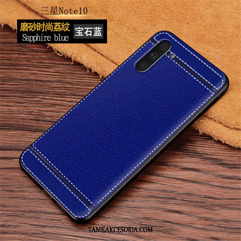 Etui Samsung Galaxy Note 10 Telefon Komórkowy Proste Anti-fall, Futerał Samsung Galaxy Note 10 Niebieski All Inclusive Ochraniacz