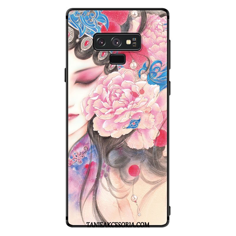 Etui Samsung Galaxy Note 9 Miękki Różowe All Inclusive, Obudowa Samsung Galaxy Note 9 Chiński Styl Vintage Silikonowe