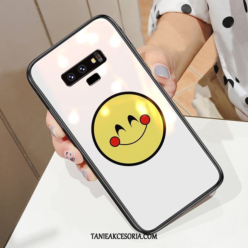 Etui Samsung Galaxy Note 9 Telefon Komórkowy Gwiazda Smile, Futerał Samsung Galaxy Note 9 Szkło Biały Tendencja