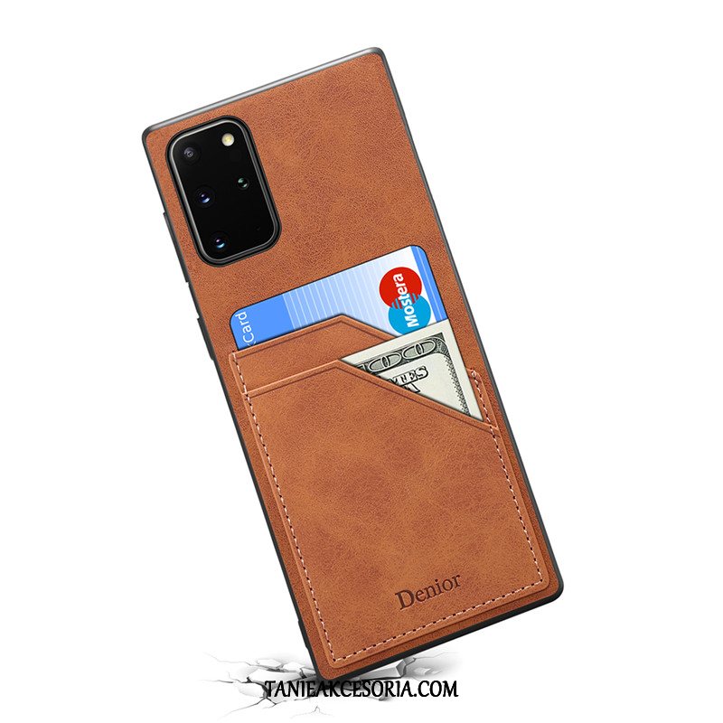 Etui Samsung Galaxy Note20 Telefon Komórkowy Skórzany Futerał Gwiazda, Obudowa Samsung Galaxy Note20 Kreatywne Karta Braun