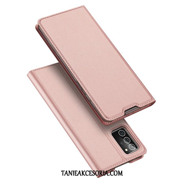 Etui Samsung Galaxy Note20 Ultra Różowe Cienkie Telefon Komórkowy, Futerał Samsung Galaxy Note20 Ultra Klapa Magnetyzm Skórzany