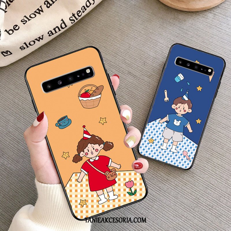 Etui Samsung Galaxy S10 5g Zakochani Kreskówka Silikonowe, Futerał Samsung Galaxy S10 5g Żółty Miękki All Inclusive