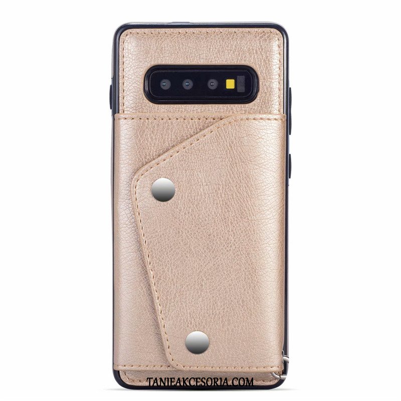 Etui Samsung Galaxy S10 Gwiazda Skórzany Futerał Telefon Komórkowy, Pokrowce Samsung Galaxy S10 Karta Złoto Pakiet Kart