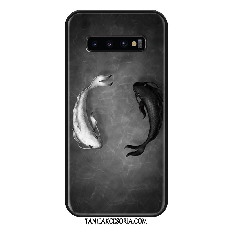 Etui Samsung Galaxy S10 Kalmary Crane Kreatywne, Futerał Samsung Galaxy S10 Szary Vintage Telefon Komórkowy