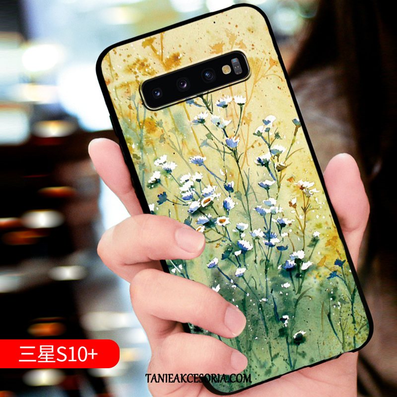 Etui Samsung Galaxy S10+ Kreatywne Żółty Wysoki Koniec, Futerał Samsung Galaxy S10+ Nowy Relief Telefon Komórkowy