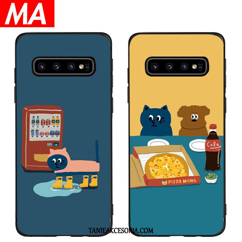 Etui Samsung Galaxy S10+ Miękki Telefon Komórkowy Gwiazda, Obudowa Samsung Galaxy S10+ Żółty Kotek Uczta