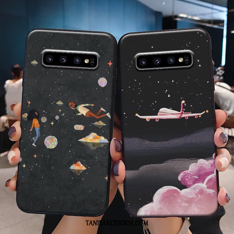 Etui Samsung Galaxy S10+ Różowe Ochraniacz Gwiazda, Pokrowce Samsung Galaxy S10+ Nubuku Telefon Komórkowy Tendencja