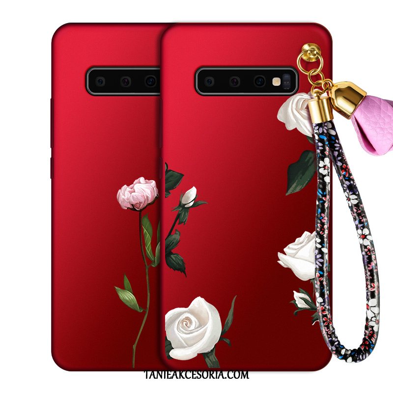 Etui Samsung Galaxy S10 Silikonowe Czerwony Gwiazda, Obudowa Samsung Galaxy S10 Miękki Kolor Moda