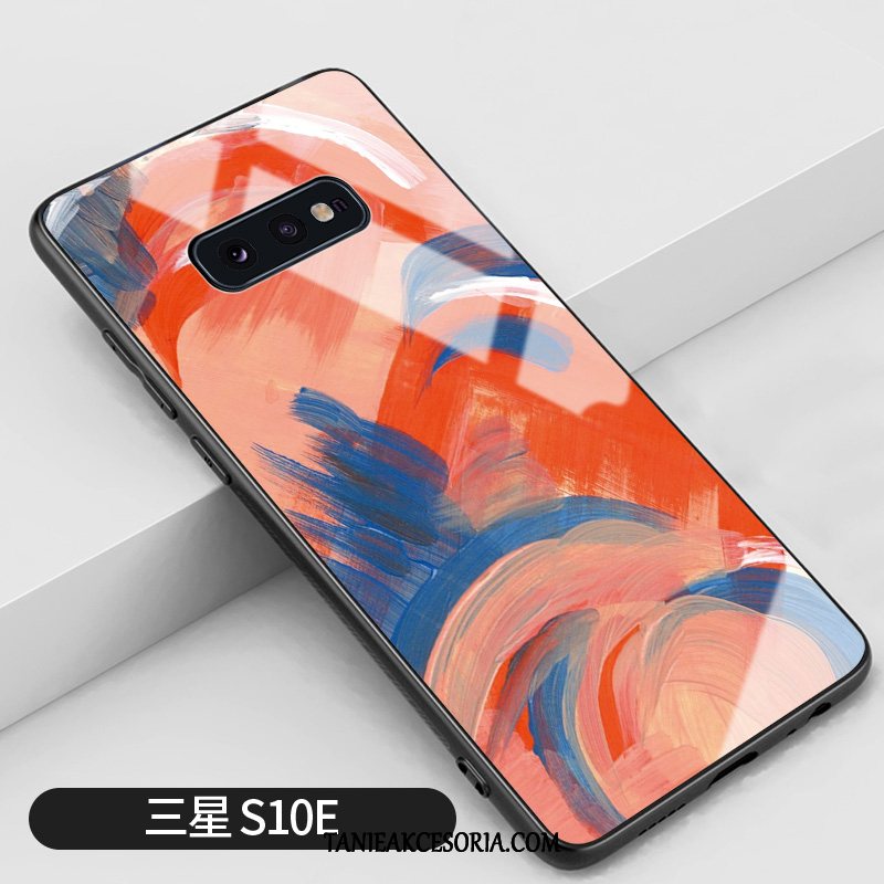 Etui Samsung Galaxy S10e All Inclusive Czerwony Netto Szkło, Obudowa Samsung Galaxy S10e Obraz Olejny Czerwony Niebieski