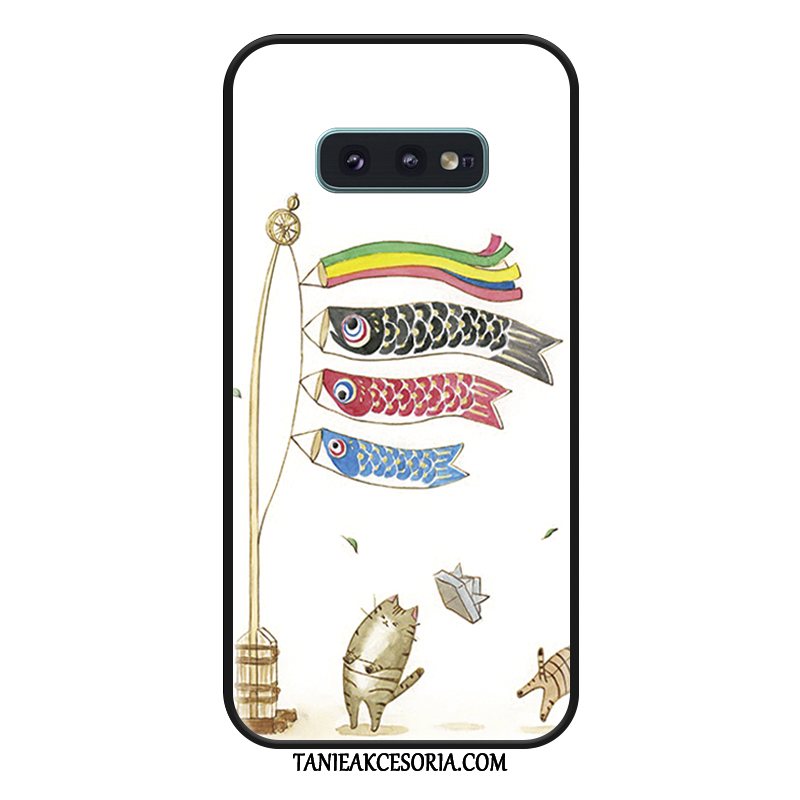 Etui Samsung Galaxy S10e Biały Kotek Kreskówka, Pokrowce Samsung Galaxy S10e Gwiazda Silikonowe Modna Marka