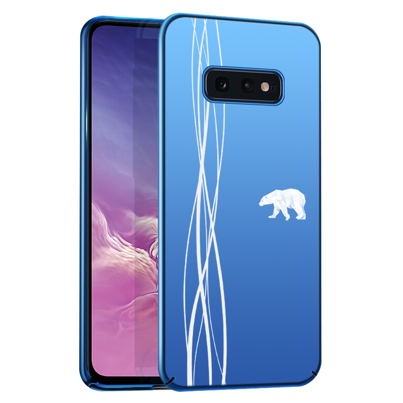 Etui Samsung Galaxy S10e Trudno Wspornik Nubuku, Obudowa Samsung Galaxy S10e Relief Telefon Komórkowy Niebieski