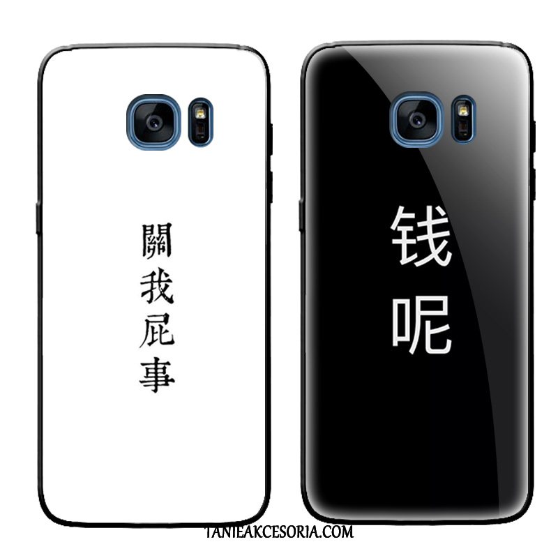 Etui Samsung Galaxy S6 Czarny Biały Proste, Futerał Samsung Galaxy S6 Ochraniacz Gwiazda Zabawne
