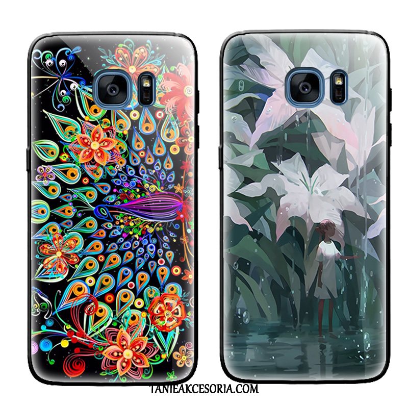 Etui Samsung Galaxy S6 Edge Kwiatowa Telefon Komórkowy Zielony, Obudowa Samsung Galaxy S6 Edge Vintage Moda Proszek