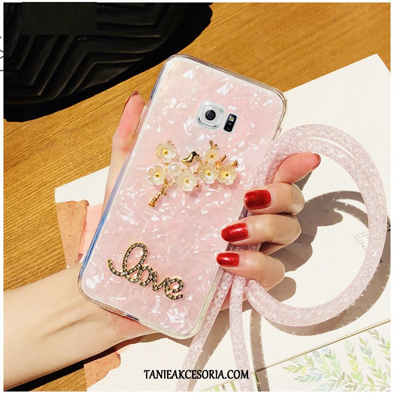 Etui Samsung Galaxy S7 Edge Miękki Gwiazda Rhinestone, Obudowa Samsung Galaxy S7 Edge Telefon Komórkowy Różowe Anti-fall