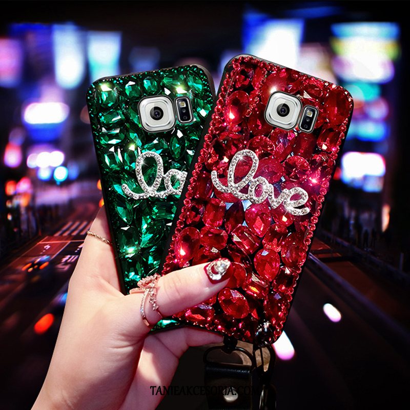 Etui Samsung Galaxy S7 Edge Rhinestone Zielony Gwiazda, Pokrowce Samsung Galaxy S7 Edge Luksusowy Telefon Komórkowy All Inclusive