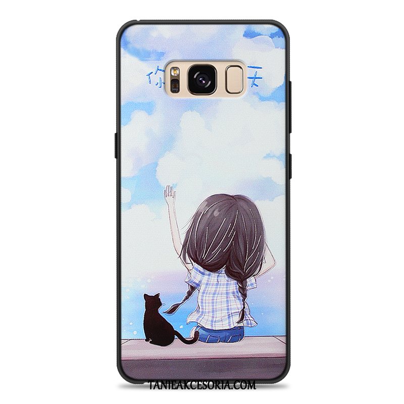 Etui Samsung Galaxy S8+ Niebieski Wiszące Ozdoby Chłodna, Obudowa Samsung Galaxy S8+ Gwiazda Relief Telefon Komórkowy