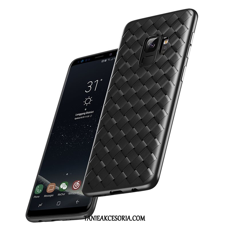 Etui Samsung Galaxy S9 Gwiazda Wzór Telefon Komórkowy, Futerał Samsung Galaxy S9 Czarny Przeplatane Ochraniacz