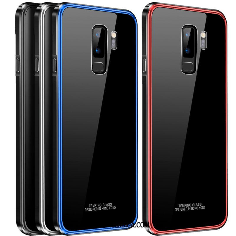 Etui Samsung Galaxy S9+ Modna Marka Czerwony Metal, Futerał Samsung Galaxy S9+ Cienkie Nowy Czarny