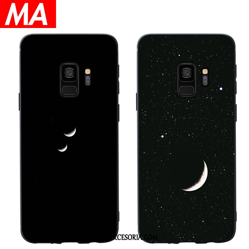 Etui Samsung Galaxy S9 Ochraniacz Gwiaździsty Silikonowe, Futerał Samsung Galaxy S9 Miękki Miesiąc Ładny