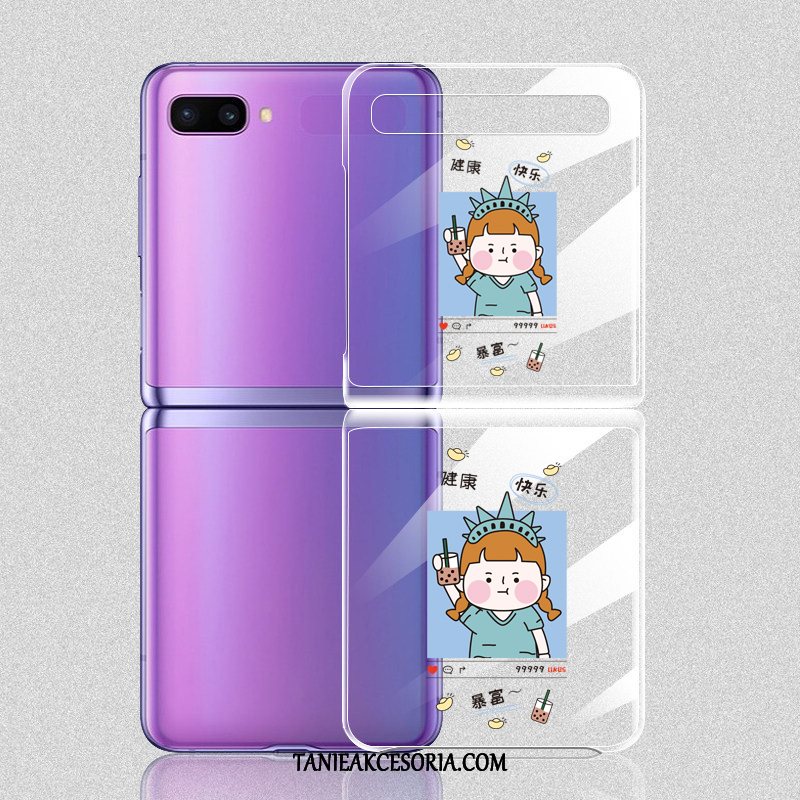 Etui Samsung Z Flip Składać Gwiazda Kreskówka, Obudowa Samsung Z Flip Ochraniacz Modna Marka Przezroczysty