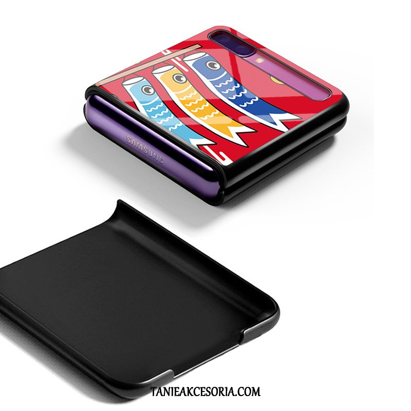 Etui Samsung Z Flip Składać Telefon Komórkowy Czerwony, Obudowa Samsung Z Flip Kotek Nowy Bogactwo