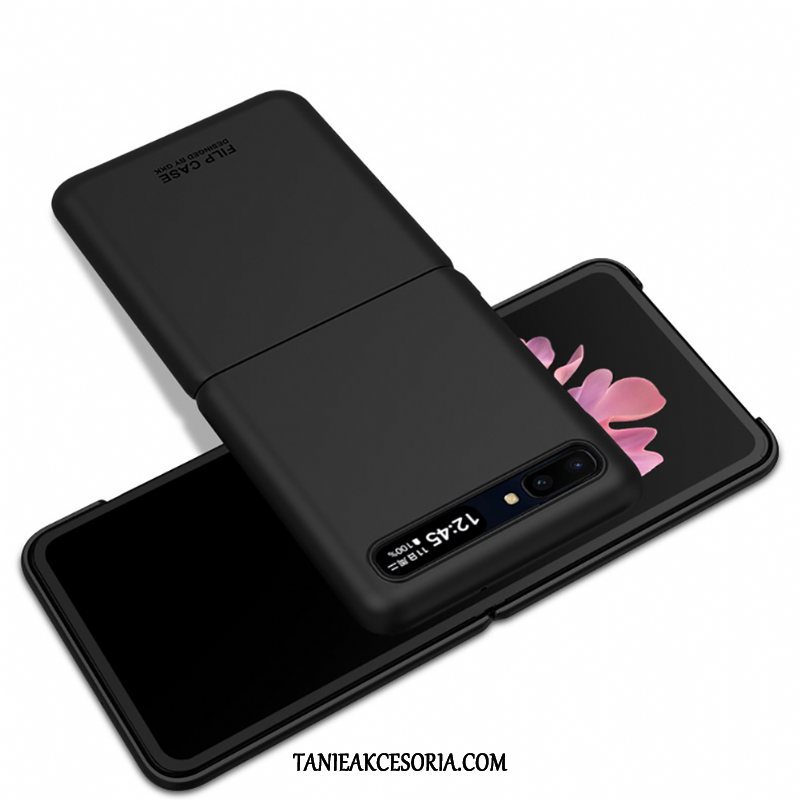 Etui Samsung Z Flip Uniform Czarny Telefon Komórkowy, Futerał Samsung Z Flip Składać Cienkie Ochraniacz