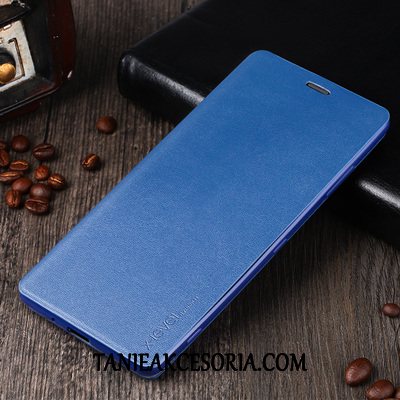 Etui Sony Xperia 10 Niebieski Telefon Komórkowy Miękki, Pokrowce Sony Xperia 10 Skórzany Futerał Kolor Cienkie